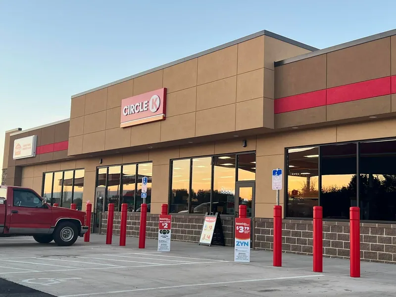 Storefront at dusk. Circle K, Radford, VA