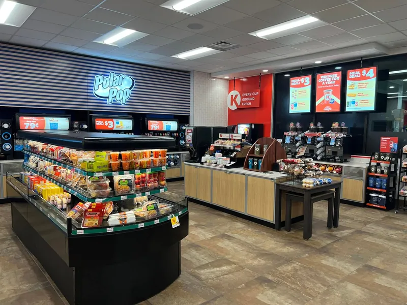 Checkout counter and food service line. Circle K, Radford, VA