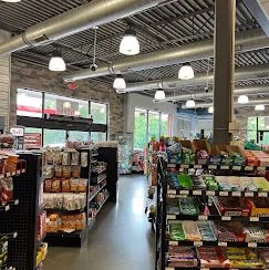 Sales floor under the exposed steel deck. Caverns Market, Salem, VA