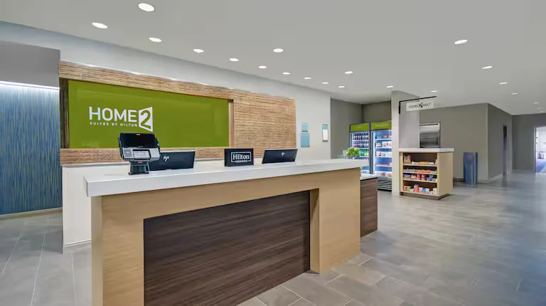 Front desk and market. Home2 Suites by Hilton, Blacksburg, VA