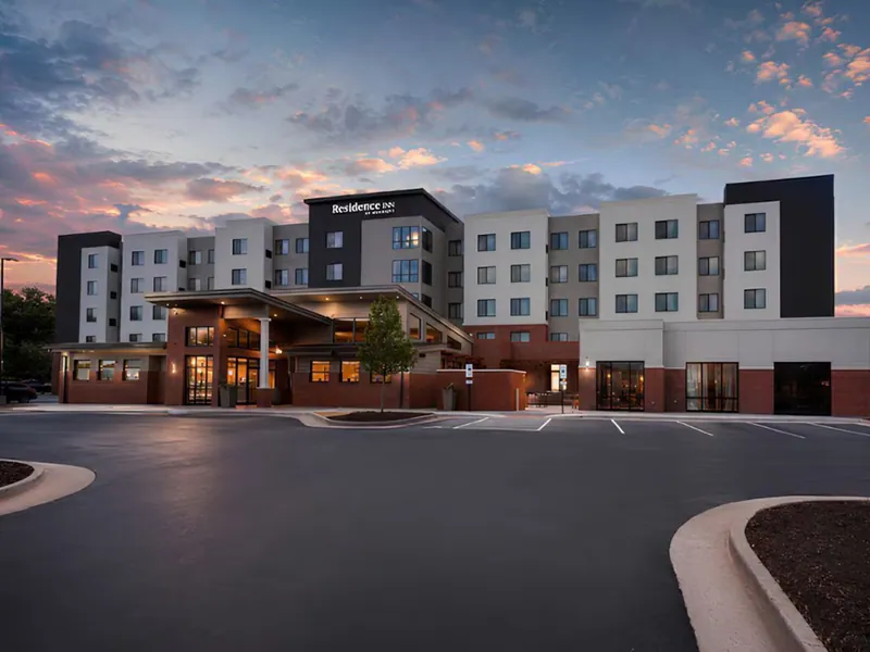 Exterior at dusk. Residence Inn by Marriott, Lexington, VA