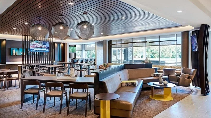 Lobby bar and dining. SpringHill Suites by Marriott, Roanoke, VA