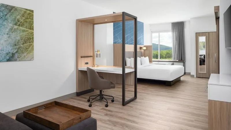 Studio suite with work desk. SpringHill Suites by Marriott, Roanoke, VA