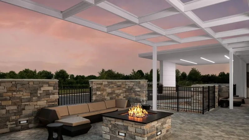 Outdoor fire pit terrace. SpringHill Suites by Marriott, Roanoke, VA