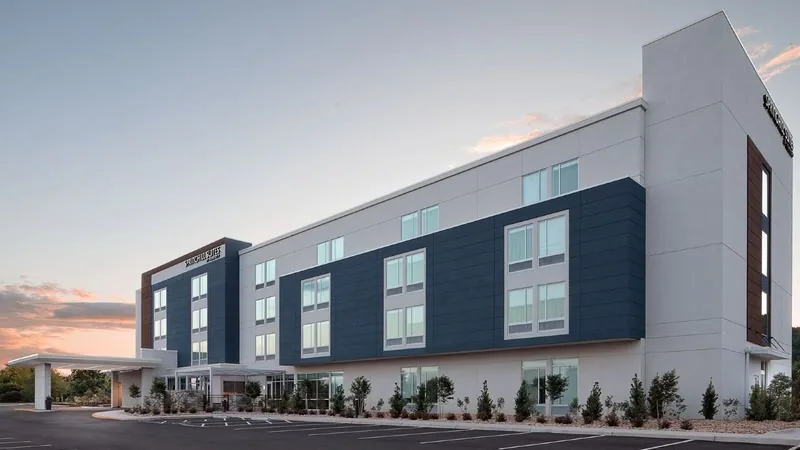 Exterior at dusk. SpringHill Suites by Marriott, Roanoke, VA