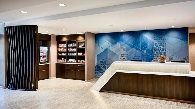 Front desk and market. SpringHill Suites by Marriott, Roanoke, VA