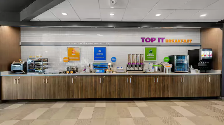 Breakfast service counter. Tru by Hilton, Christiansburg, VA