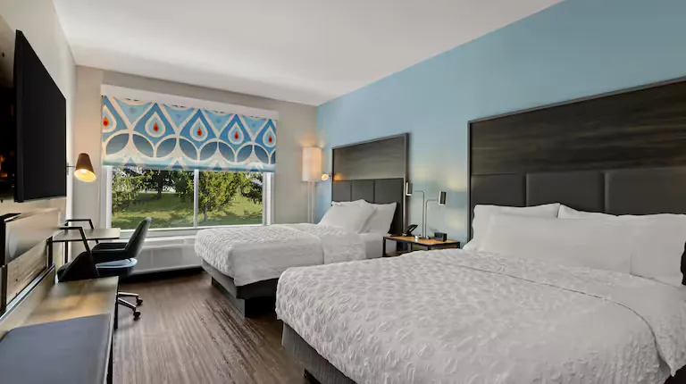 Double queen guestroom. Tru by Hilton, Christiansburg, VA