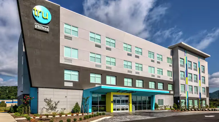 Exterior and entry. Tru by Hilton, Roanoke, VA